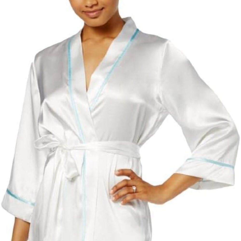 Linea Donatella Satin Wrap Robe, The Bride Wrap Robe, L/XL, Women